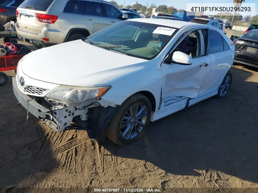 2013 Toyota Camry Se VIN: 4T1BF1FK5DU296293 Lot: 40797607