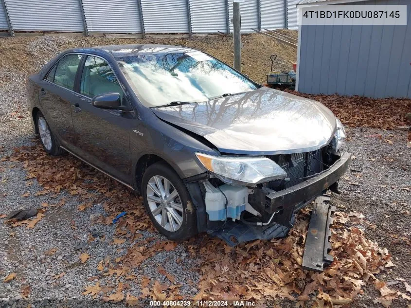 2013 Toyota Camry Hybrid Xle VIN: 4T1BD1FK0DU087145 Lot: 40804239