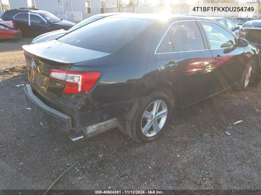 2013 Toyota Camry Se VIN: 4T1BF1FKXDU254749 Lot: 40804381