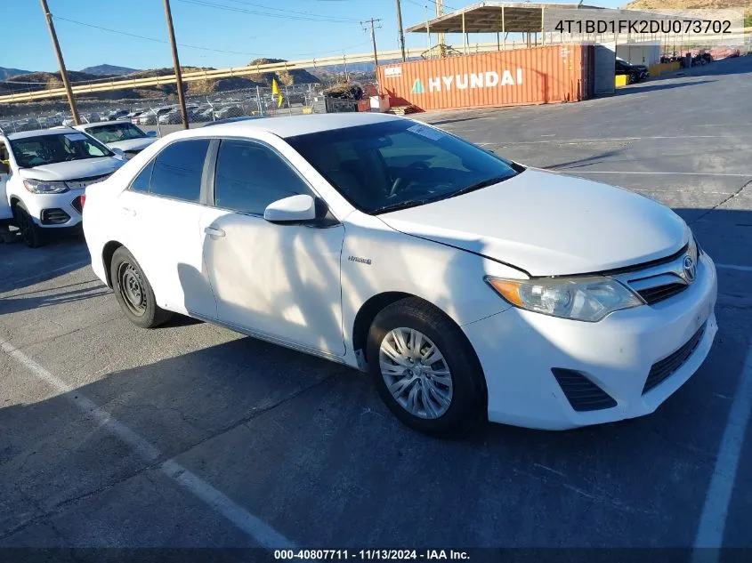 4T1BD1FK2DU073702 2013 Toyota Camry Hybrid Le