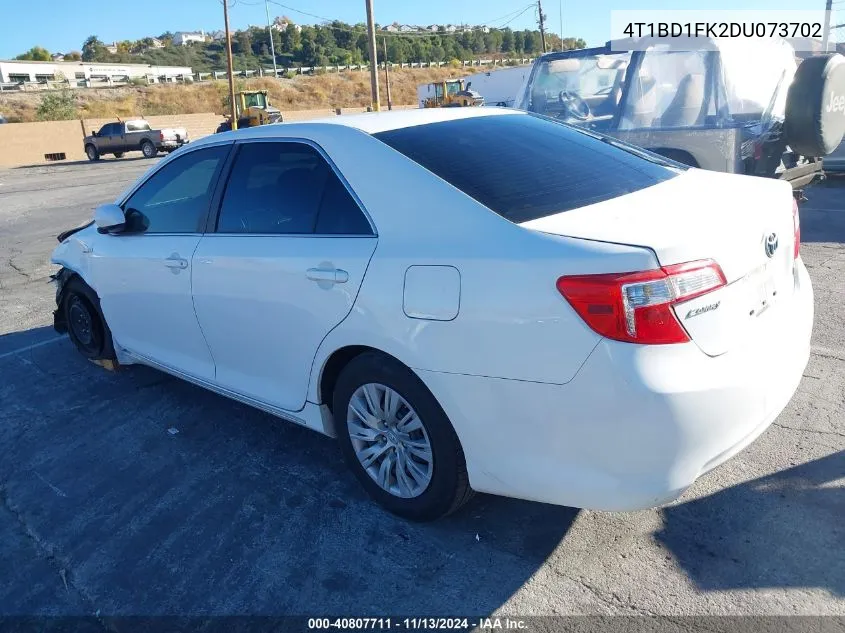 4T1BD1FK2DU073702 2013 Toyota Camry Hybrid Le