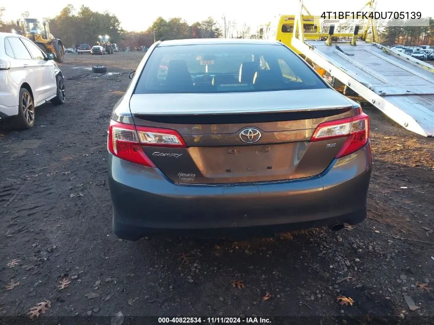 2013 Toyota Camry Se VIN: 4T1BF1FK4DU705139 Lot: 40822534