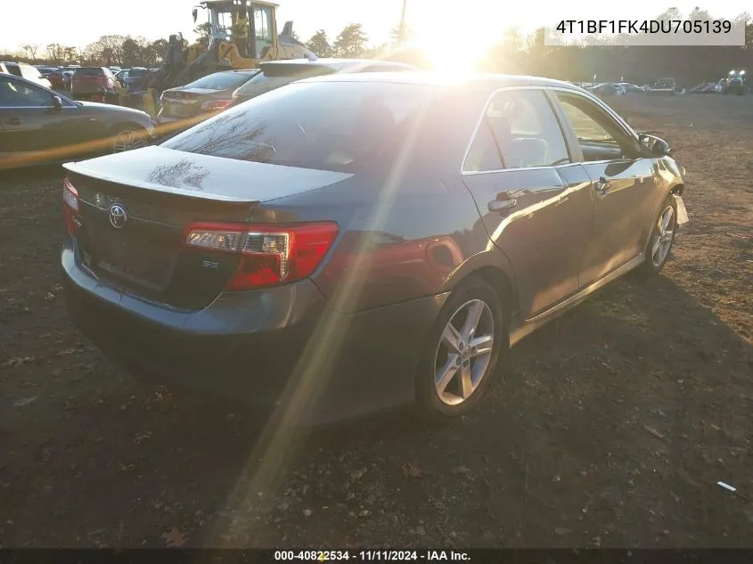 2013 Toyota Camry Se VIN: 4T1BF1FK4DU705139 Lot: 40822534