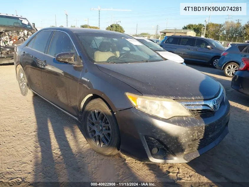 2013 Toyota Camry Hybrid Le VIN: 4T1BD1FK9DU074281 Lot: 40822908