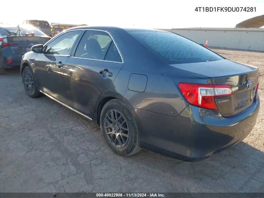 2013 Toyota Camry Hybrid Le VIN: 4T1BD1FK9DU074281 Lot: 40822908