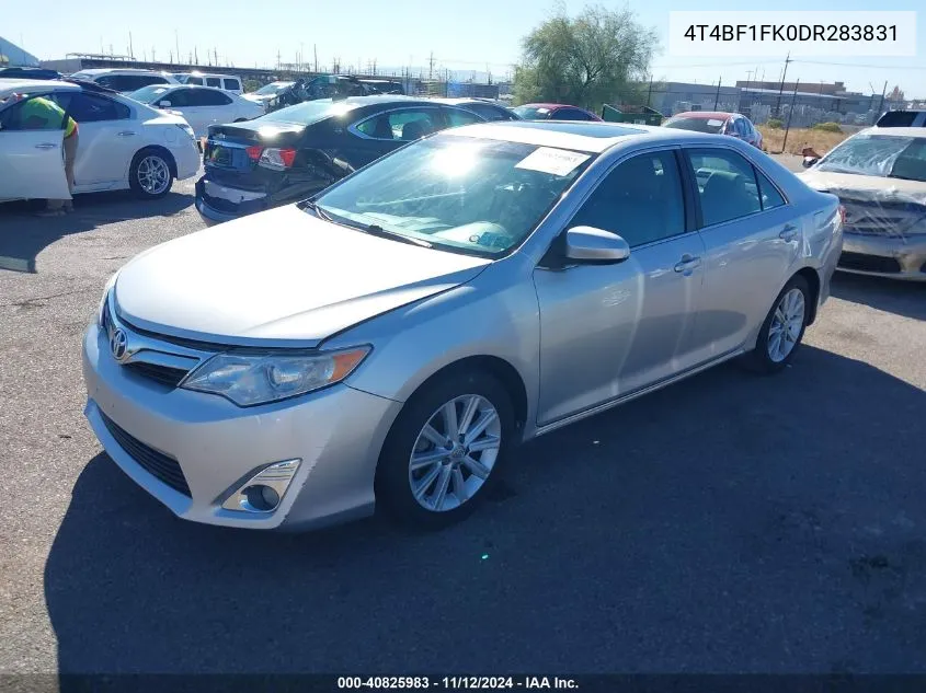 2013 Toyota Camry Xle VIN: 4T4BF1FK0DR283831 Lot: 40825983