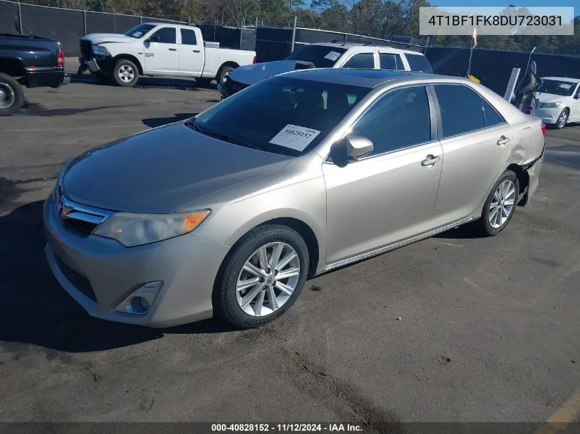 2013 Toyota Camry Xle VIN: 4T1BF1FK8DU723031 Lot: 40828152