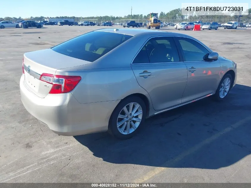 2013 Toyota Camry Xle VIN: 4T1BF1FK8DU723031 Lot: 40828152