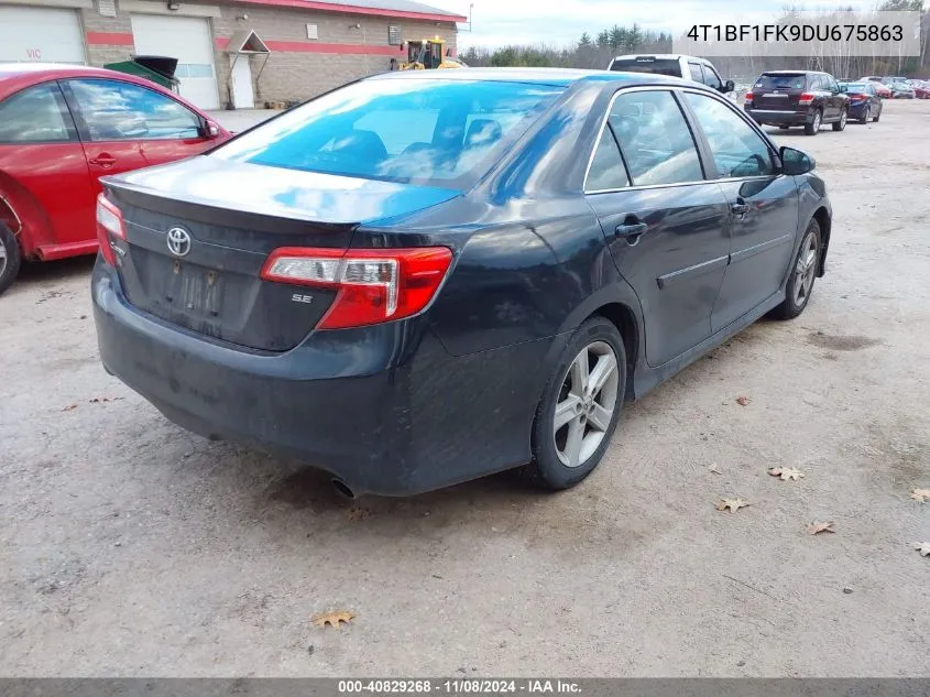 2013 Toyota Camry Se VIN: 4T1BF1FK9DU675863 Lot: 40829268