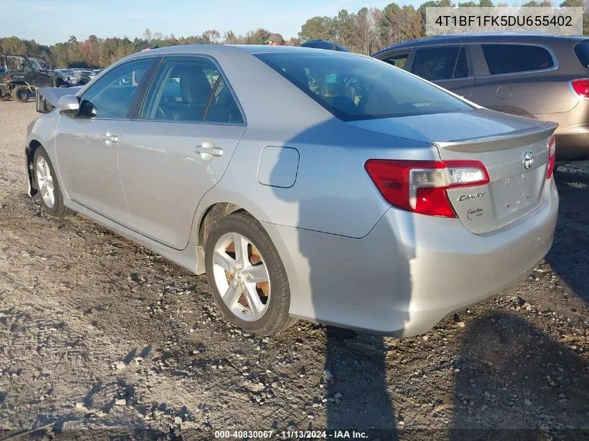 2013 Toyota Camry Se VIN: 4T1BF1FK5DU655402 Lot: 40830067