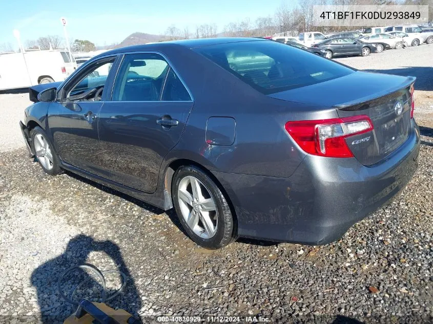 2013 Toyota Camry Se VIN: 4T1BF1FK0DU293849 Lot: 40830929