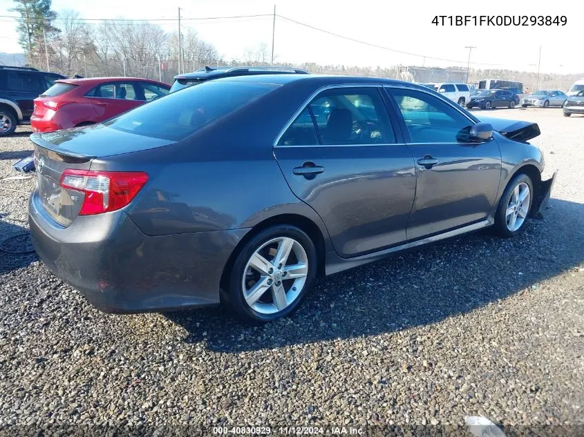 2013 Toyota Camry Se VIN: 4T1BF1FK0DU293849 Lot: 40830929