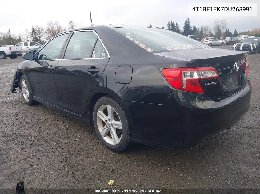 2013 Toyota Camry Se VIN: 4T1BF1FK7DU263991 Lot: 40830939