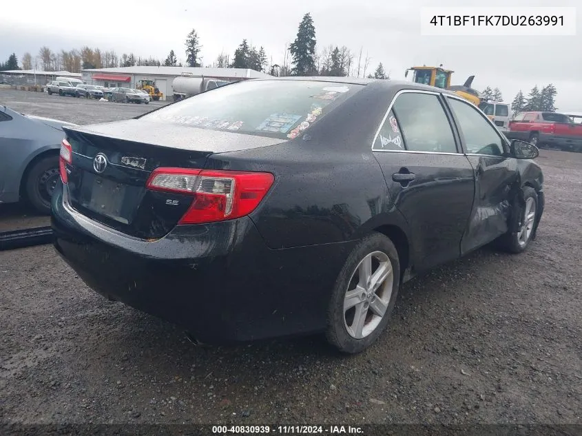 2013 Toyota Camry Se VIN: 4T1BF1FK7DU263991 Lot: 40830939