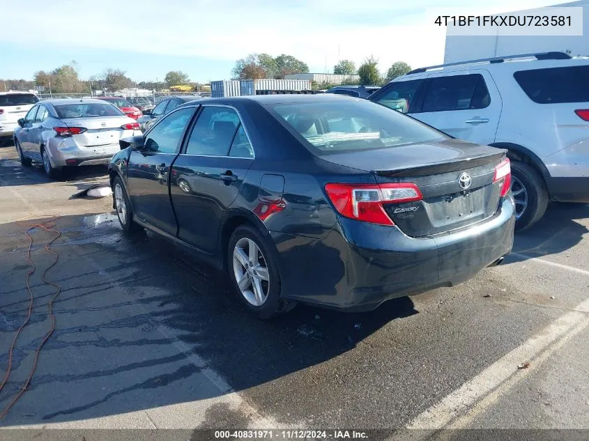 2013 Toyota Camry Se VIN: 4T1BF1FKXDU723581 Lot: 40831971