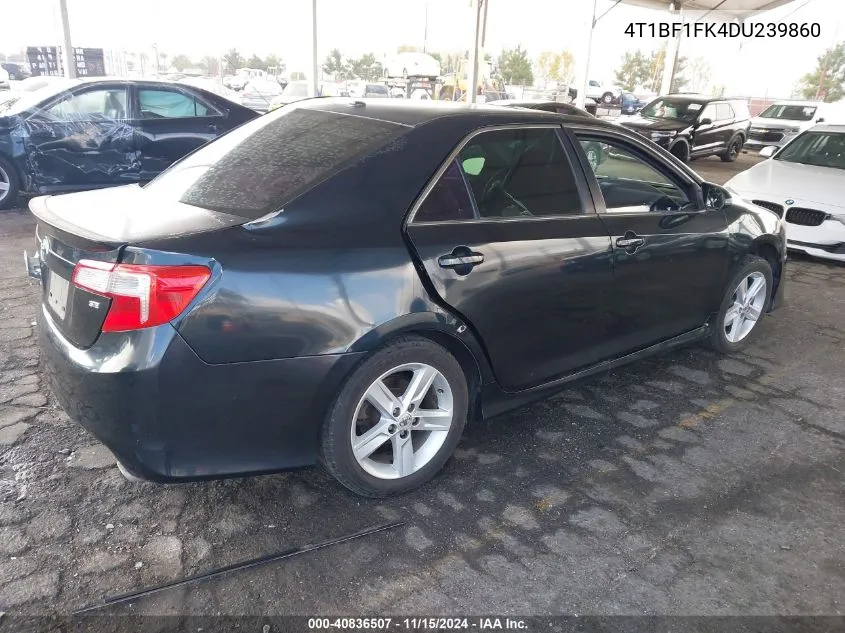 2013 Toyota Camry Se VIN: 4T1BF1FK4DU239860 Lot: 40836507