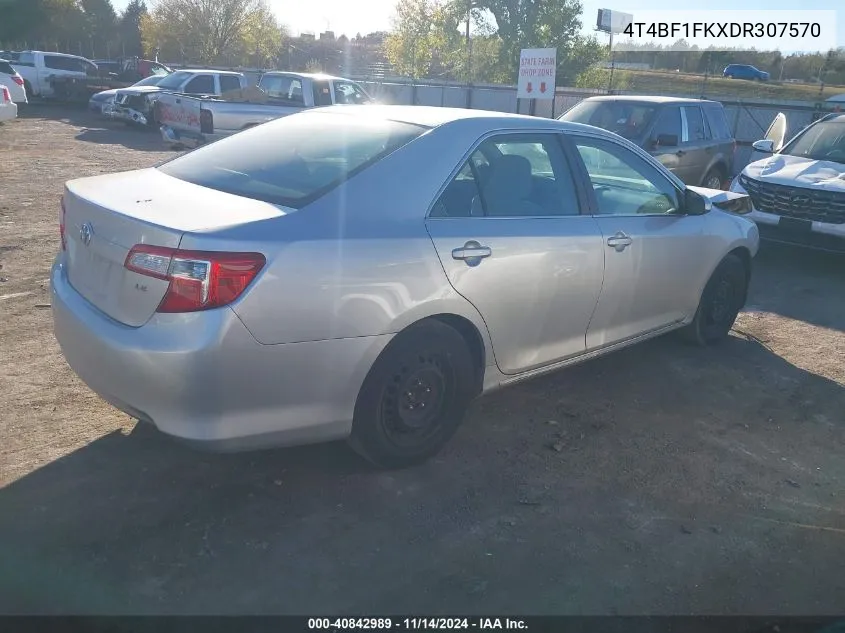 2013 Toyota Camry Le VIN: 4T4BF1FKXDR307570 Lot: 40842989