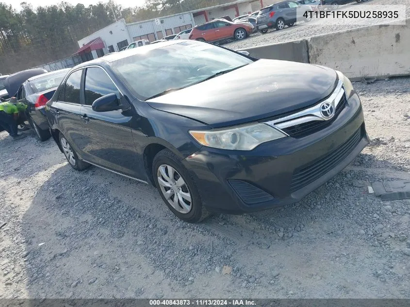 2013 Toyota Camry Le VIN: 4T1BF1FK5DU258935 Lot: 40843873