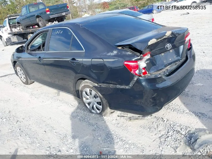 2013 Toyota Camry Le VIN: 4T1BF1FK5DU258935 Lot: 40843873