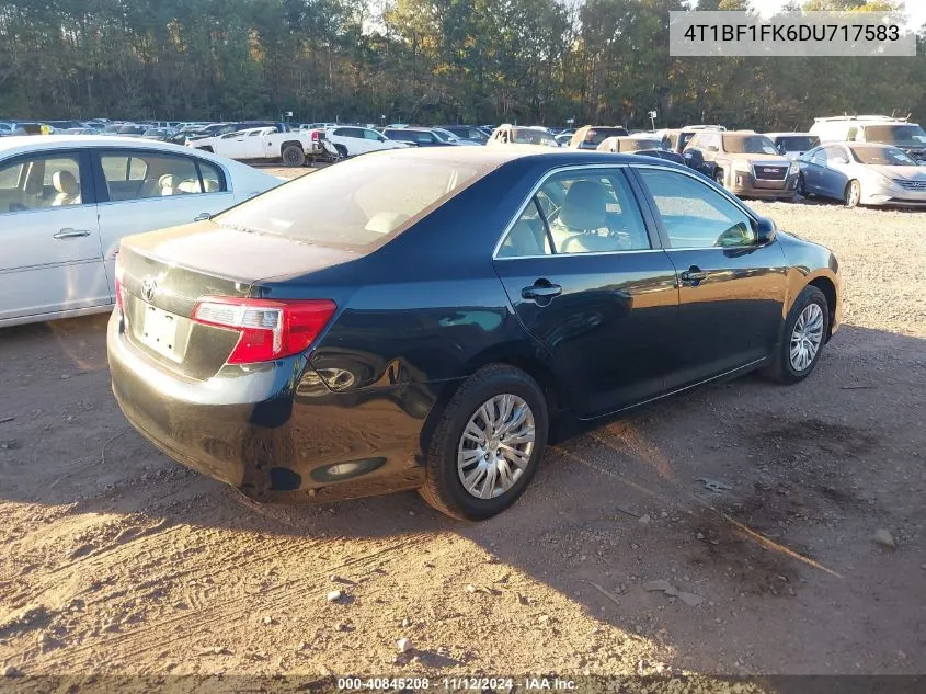 2013 Toyota Camry L VIN: 4T1BF1FK6DU717583 Lot: 40845208