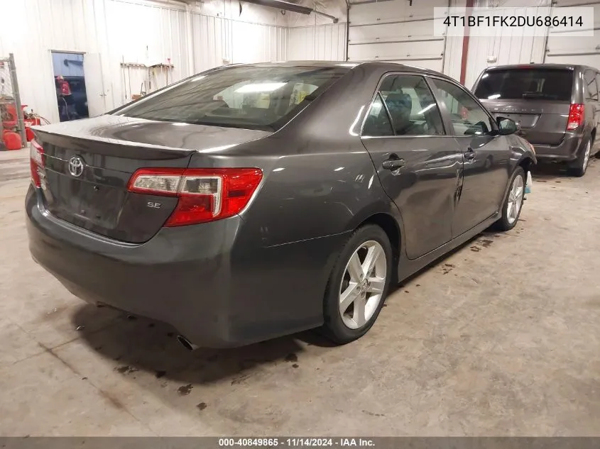 2013 Toyota Camry Se VIN: 4T1BF1FK2DU686414 Lot: 40849865