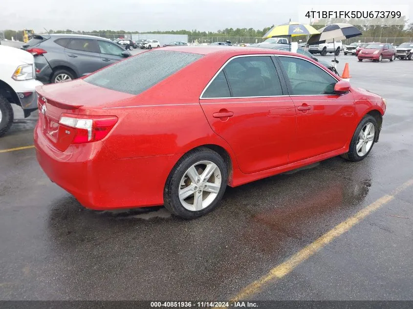 2013 Toyota Camry Se VIN: 4T1BF1FK5DU673799 Lot: 40851936