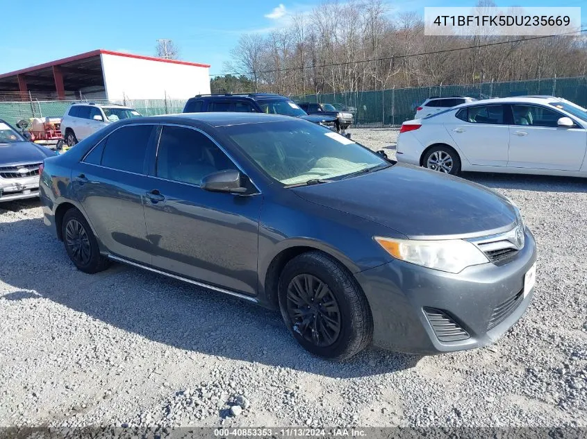 2013 Toyota Camry Le VIN: 4T1BF1FK5DU235669 Lot: 40853353