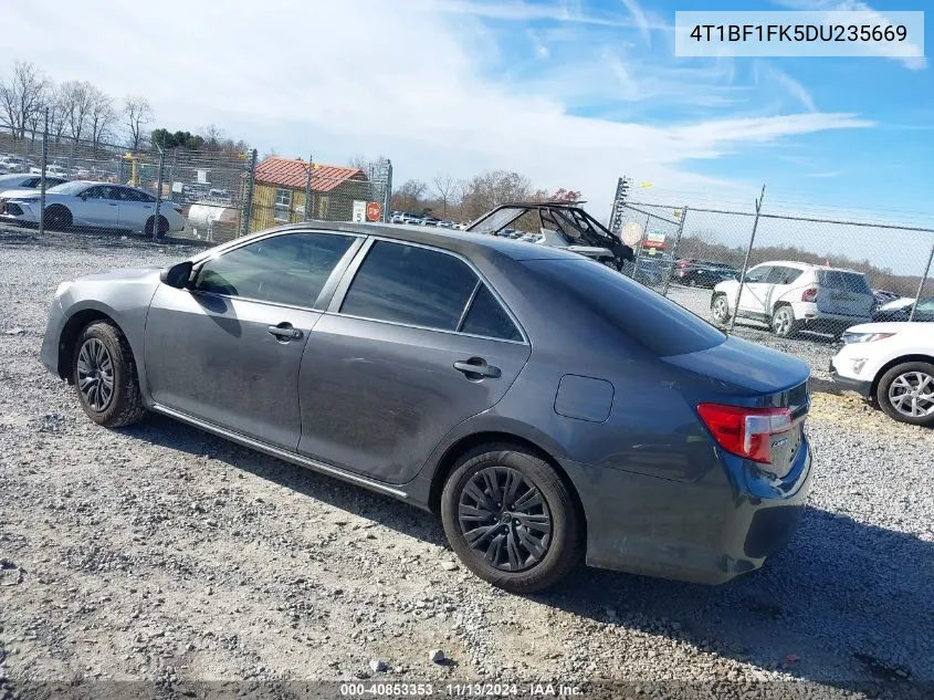 2013 Toyota Camry Le VIN: 4T1BF1FK5DU235669 Lot: 40853353