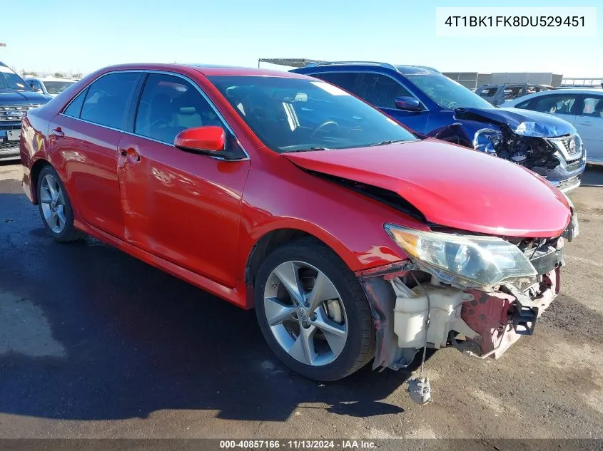 2013 Toyota Camry Se V6 VIN: 4T1BK1FK8DU529451 Lot: 40857166