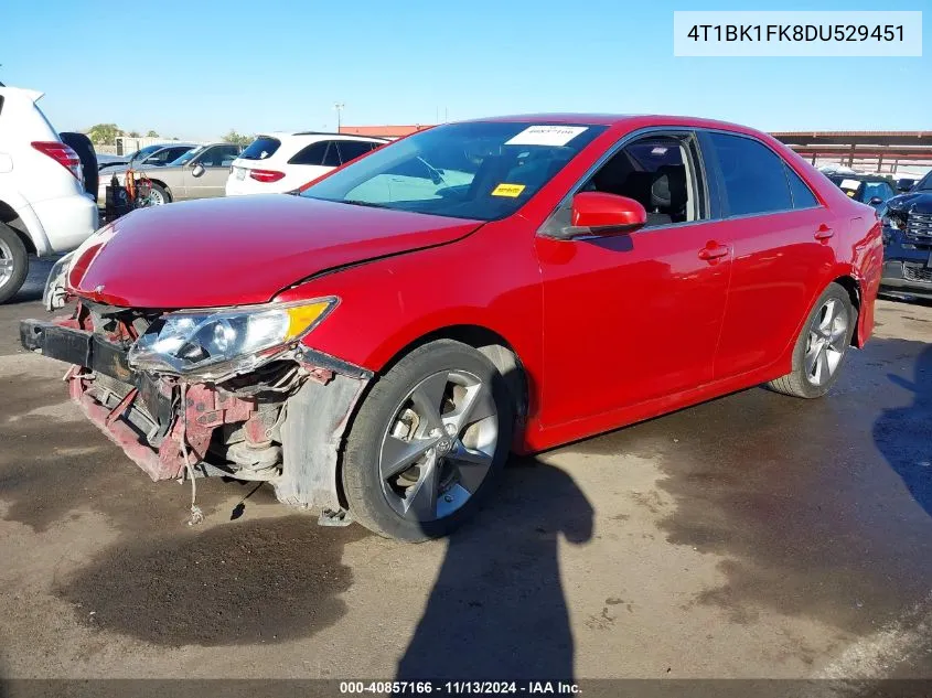 2013 Toyota Camry Se V6 VIN: 4T1BK1FK8DU529451 Lot: 40857166