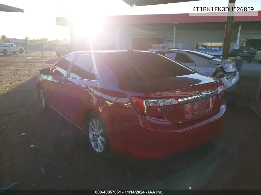 2013 Toyota Camry Xle V6 VIN: 4T1BK1FK3DU526859 Lot: 40857651