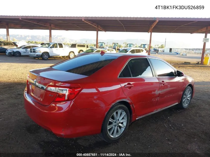 2013 Toyota Camry Xle V6 VIN: 4T1BK1FK3DU526859 Lot: 40857651