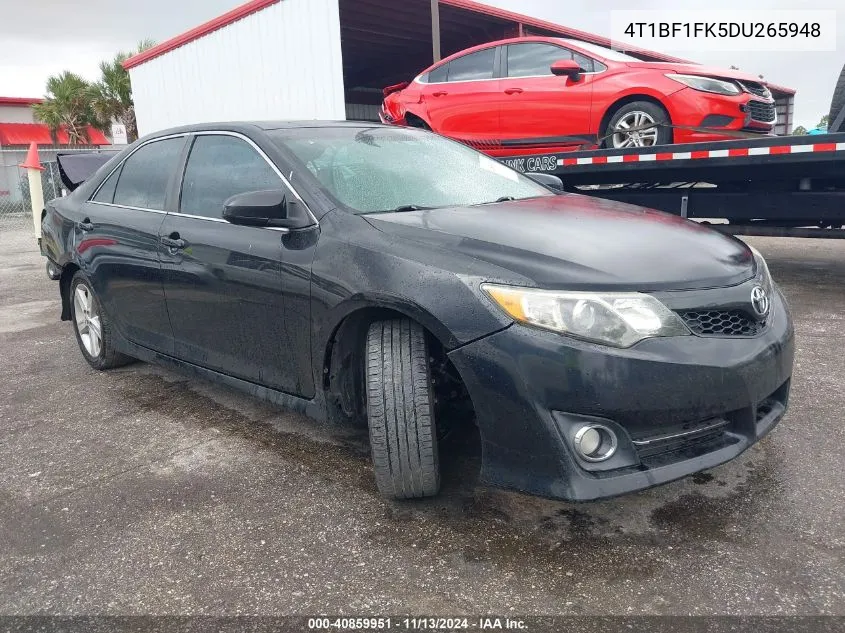 2013 Toyota Camry Se VIN: 4T1BF1FK5DU265948 Lot: 40859951