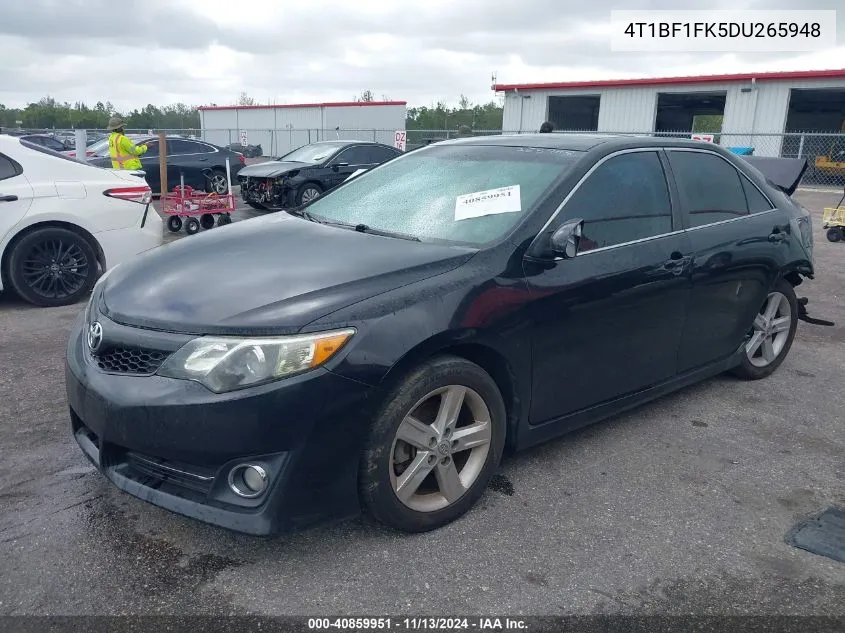 2013 Toyota Camry Se VIN: 4T1BF1FK5DU265948 Lot: 40859951