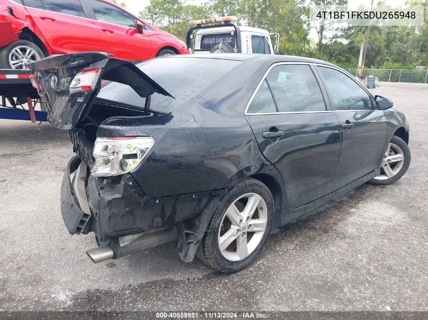 2013 Toyota Camry Se VIN: 4T1BF1FK5DU265948 Lot: 40859951