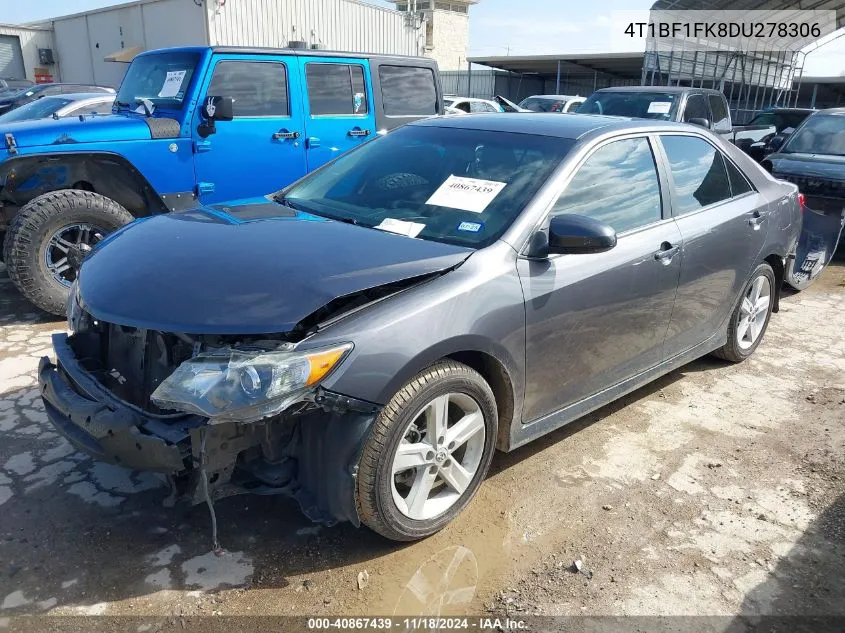 2013 Toyota Camry Se VIN: 4T1BF1FK8DU278306 Lot: 40867439