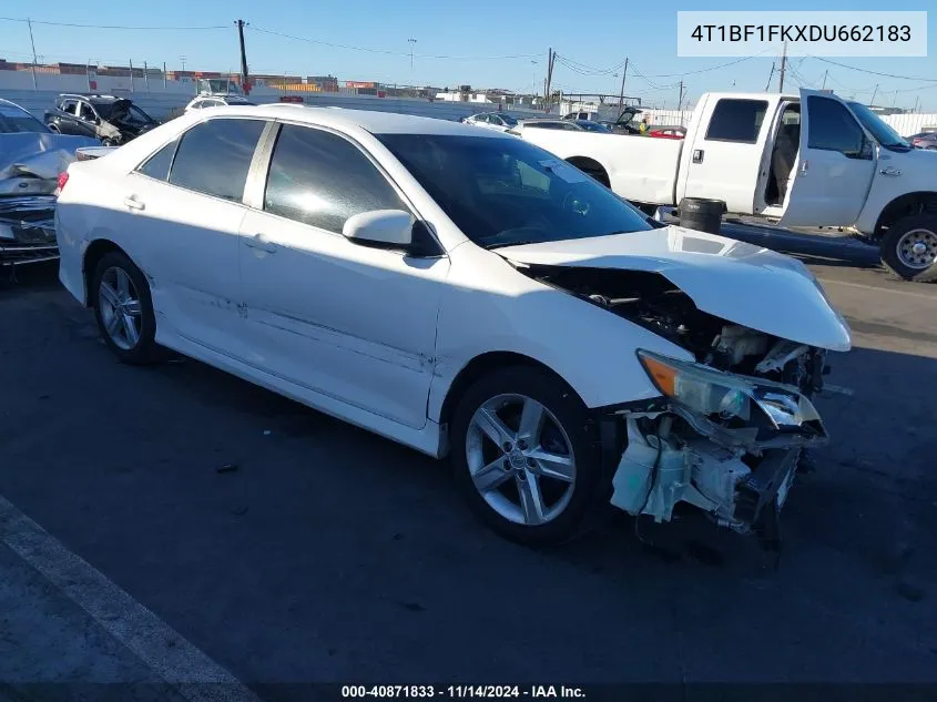 2013 Toyota Camry Se VIN: 4T1BF1FKXDU662183 Lot: 40871833