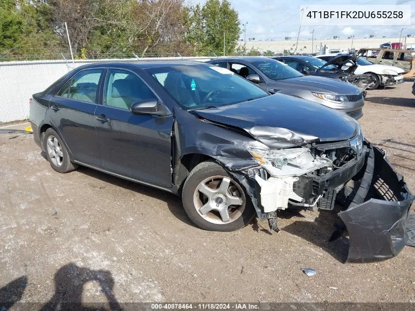 2013 Toyota Camry Le VIN: 4T1BF1FK2DU655258 Lot: 40878464