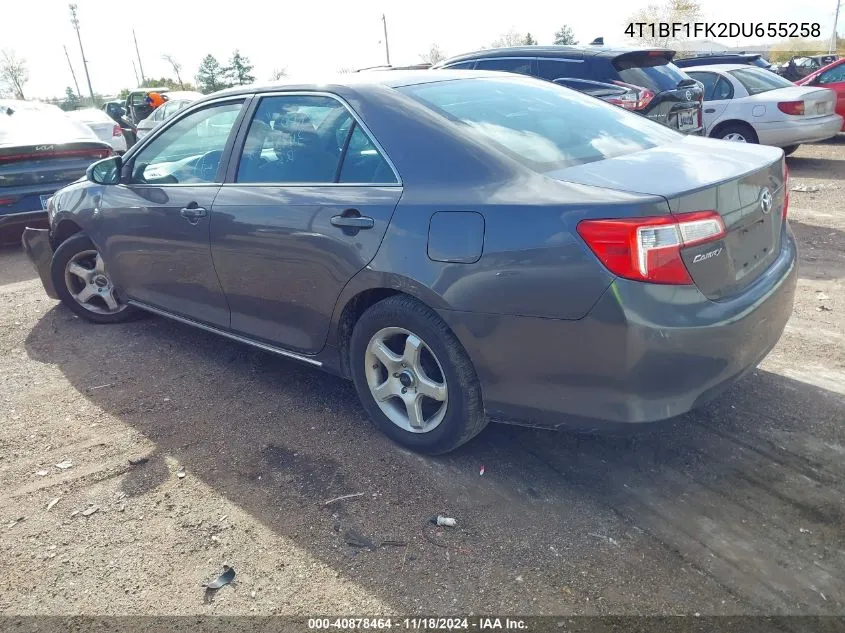 2013 Toyota Camry Le VIN: 4T1BF1FK2DU655258 Lot: 40878464