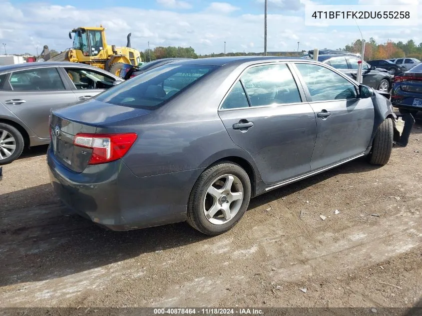 2013 Toyota Camry Le VIN: 4T1BF1FK2DU655258 Lot: 40878464