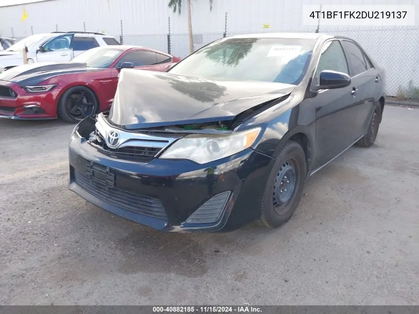 2013 Toyota Camry Le VIN: 4T1BF1FK2DU219137 Lot: 40882185