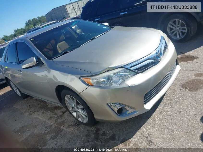 2013 Toyota Camry Hybrid Xle VIN: 4T1BD1FK4DU083888 Lot: 40886323