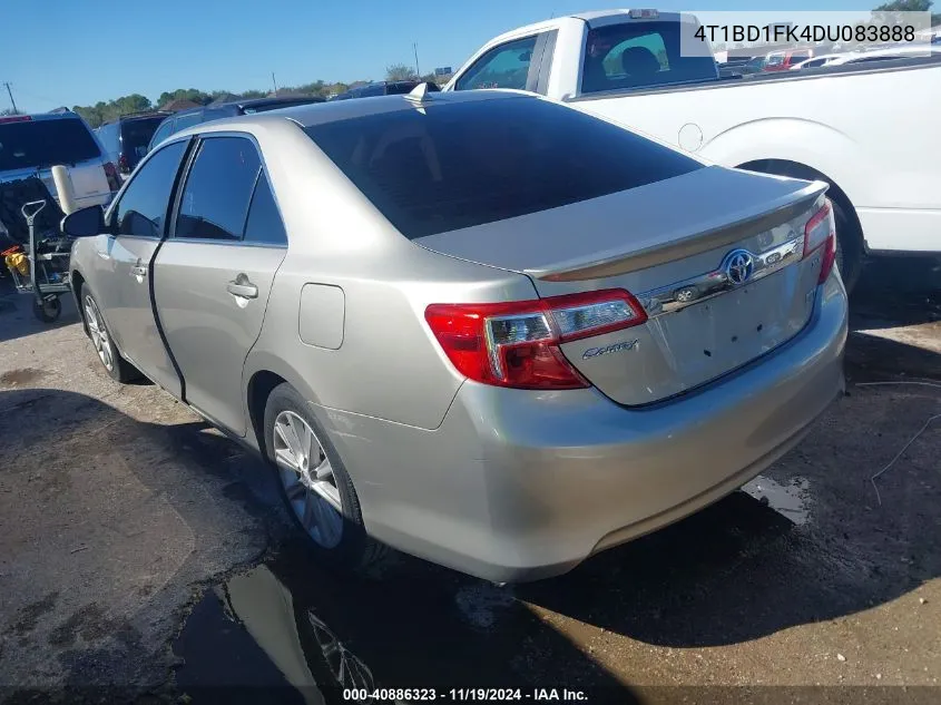 2013 Toyota Camry Hybrid Xle VIN: 4T1BD1FK4DU083888 Lot: 40886323