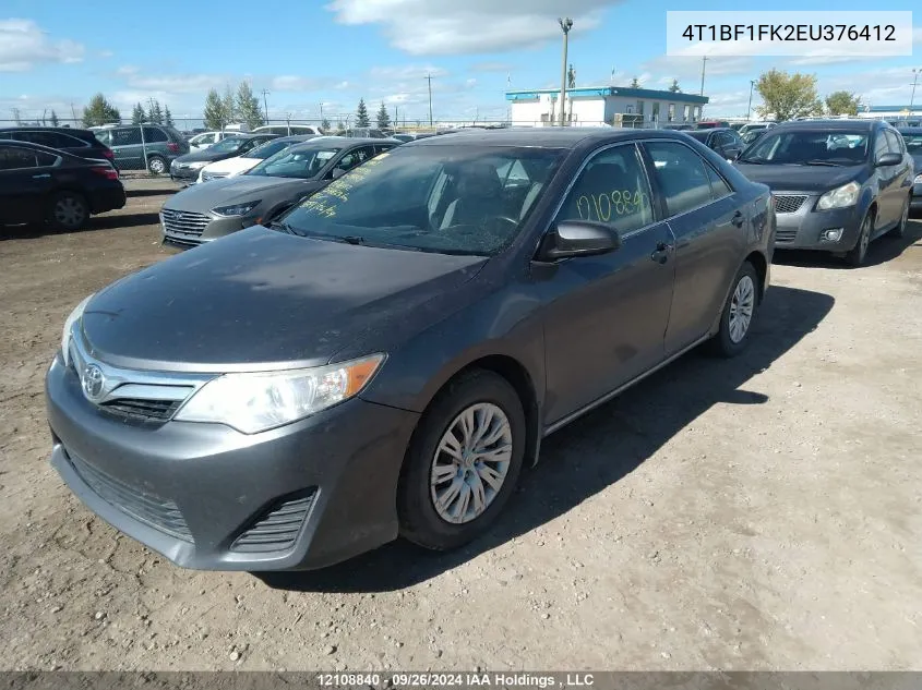 2014 Toyota Camry L/Se/Le/Xle VIN: 4T1BF1FK2EU376412 Lot: 12108840