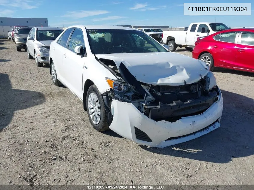 4T1BD1FK0EU119304 2014 Toyota Camry Hybrid Le