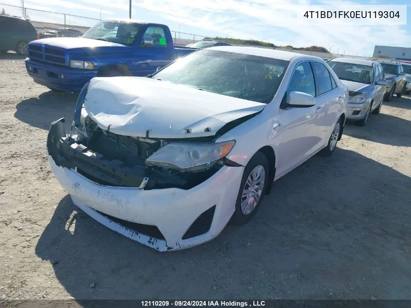 2014 Toyota Camry Hybrid Le VIN: 4T1BD1FK0EU119304 Lot: 12110209