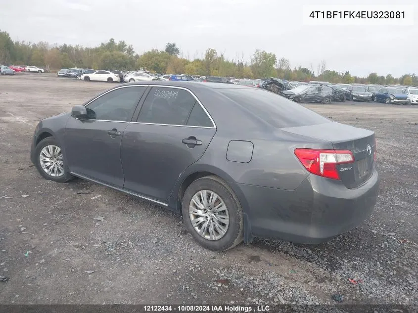 2014 Toyota Camry Le VIN: 4T1BF1FK4EU323081 Lot: 12122434