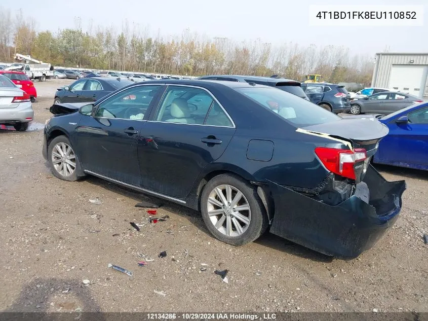 4T1BD1FK8EU110852 2014 Toyota Camry Hybrid Xle