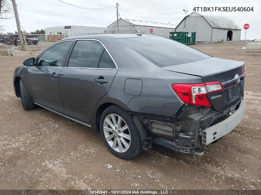 2014 Toyota Camry Xle V6 VIN: 4T1BK1FK5EU540604 Lot: 12142841