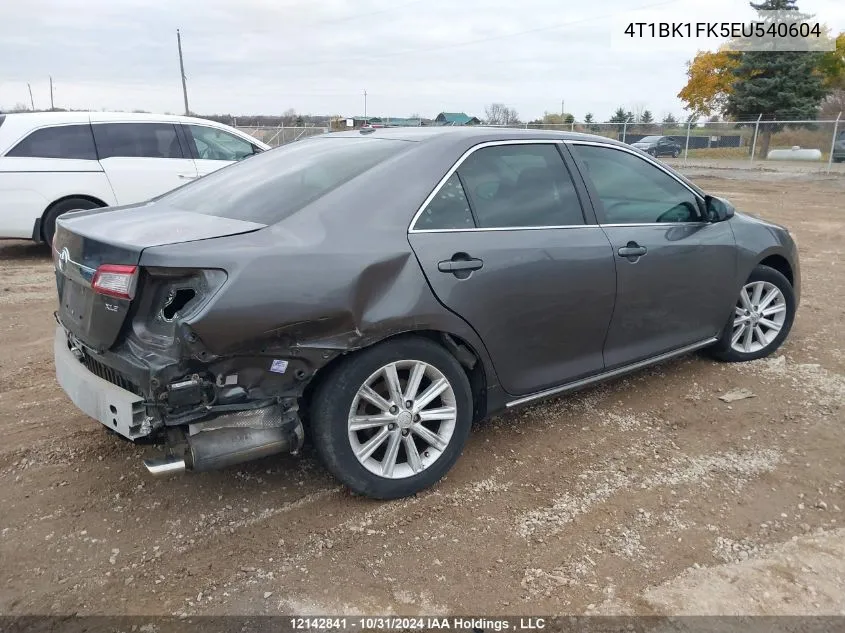 2014 Toyota Camry Xle V6 VIN: 4T1BK1FK5EU540604 Lot: 12142841